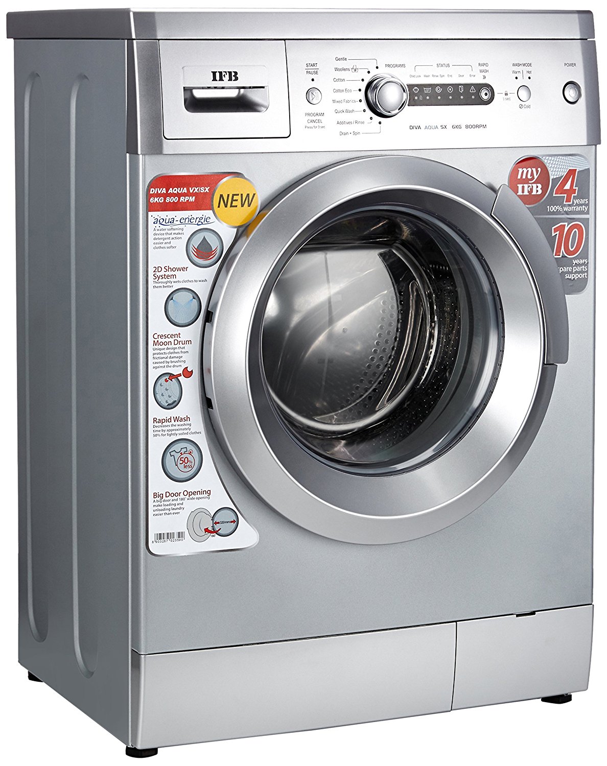 IFB 6 kg Fully-Automatic Front Loading Washing Machine (Diva Aqua SX